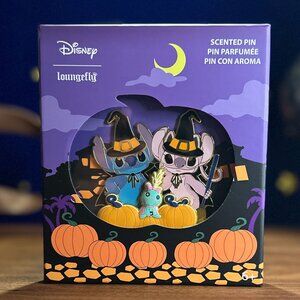 Loungefly Stitch & Angel Halloween Scented Pin Set LE 1000